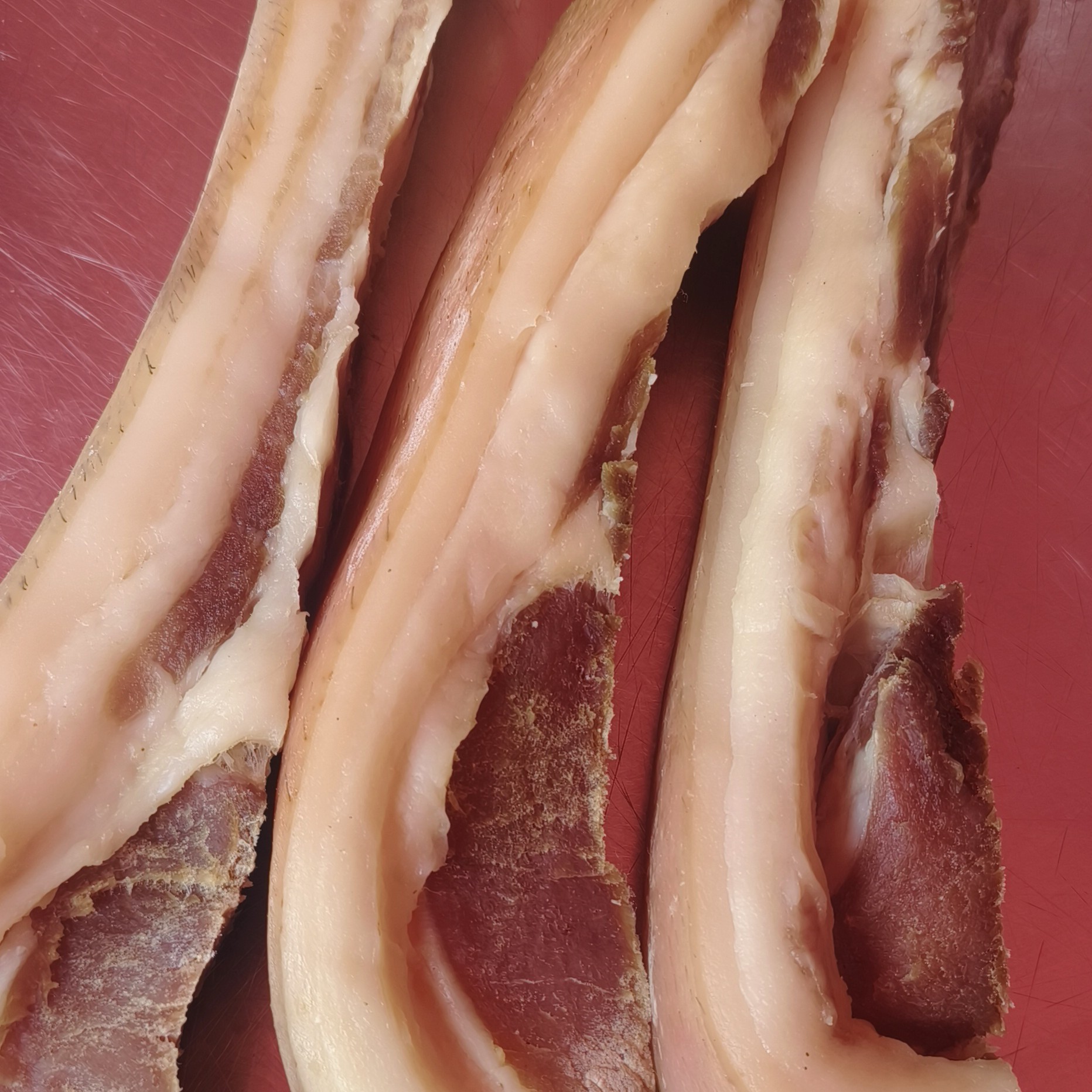 大别山区黑毛土猪，肥五花