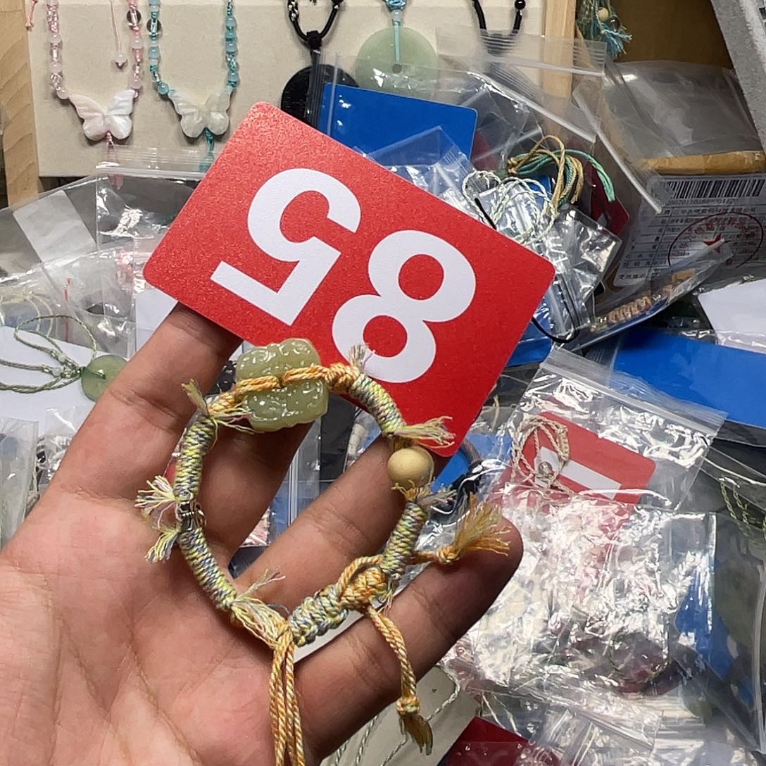 蛇纹石玉合金颈饰