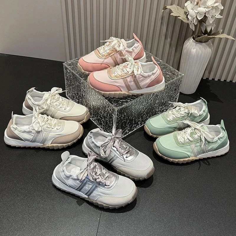 X01银色阿甘鞋女春夏新款透气德训鞋休闲运动鞋女款拼色设计感