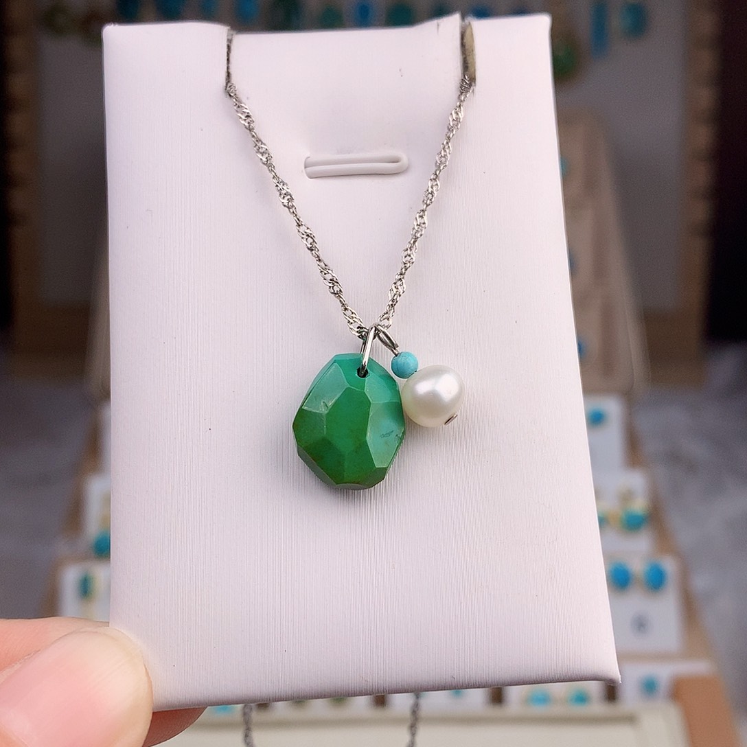 绿松石戒指银S925镶嵌