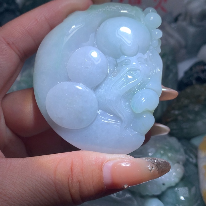 翡翠未镶嵌颈饰保真天然A货翡翠