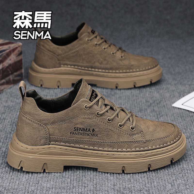 SENMA/森马男鞋2025新款冬季休闲英伦风马丁靴青少年商务工装潮鞋