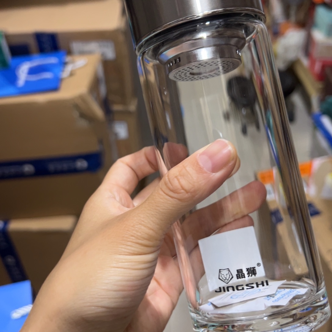 晶单层烫手玻璃杯460玻璃杯本色提环