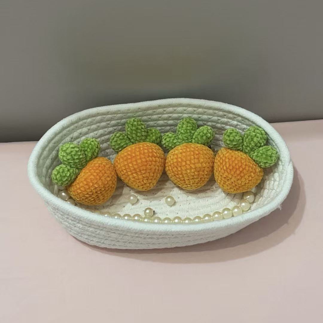 手工钩织成品萝卜钥匙扣挂件