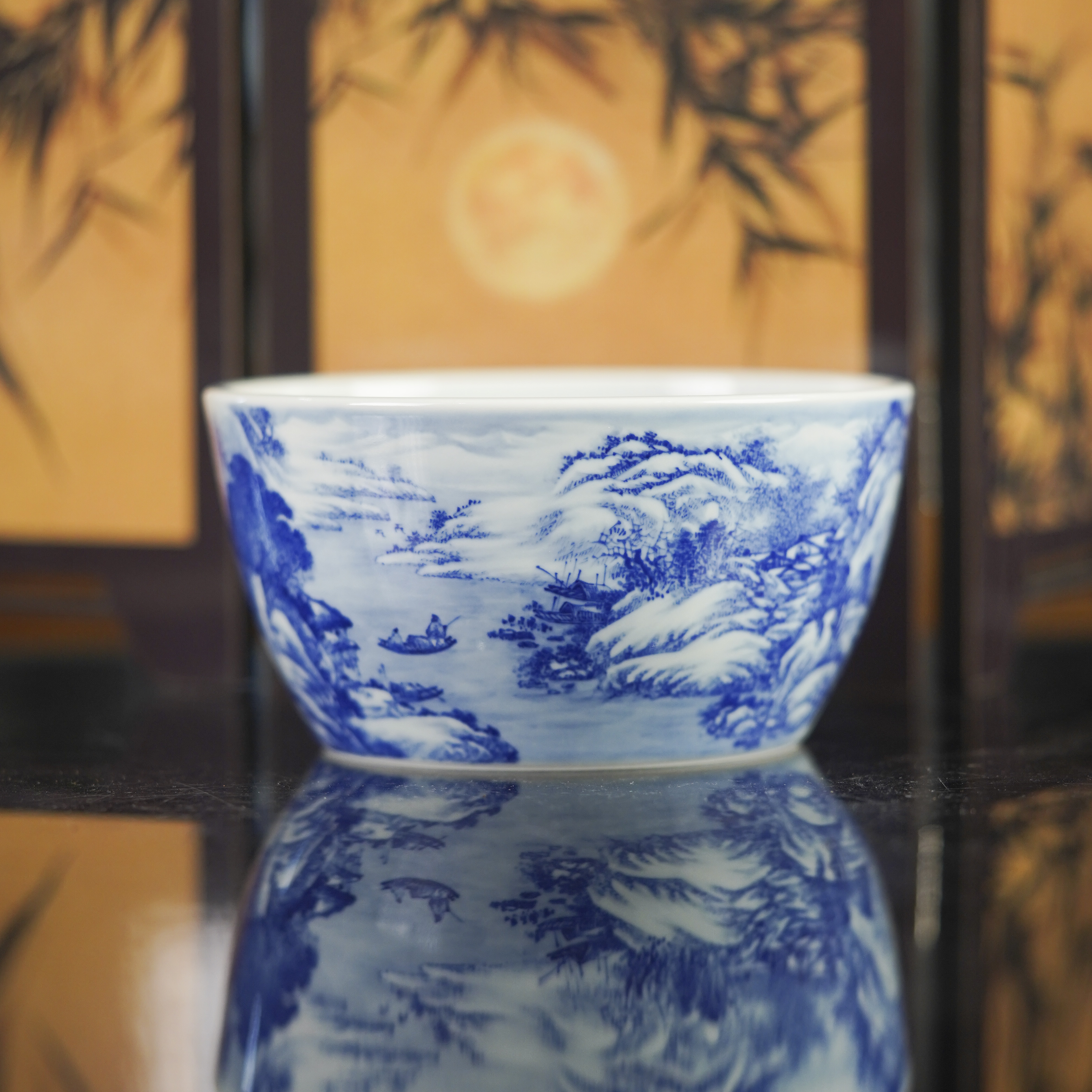 （精选）觉山隐窑雪景元宝水洗景德镇陶瓷高端茶具