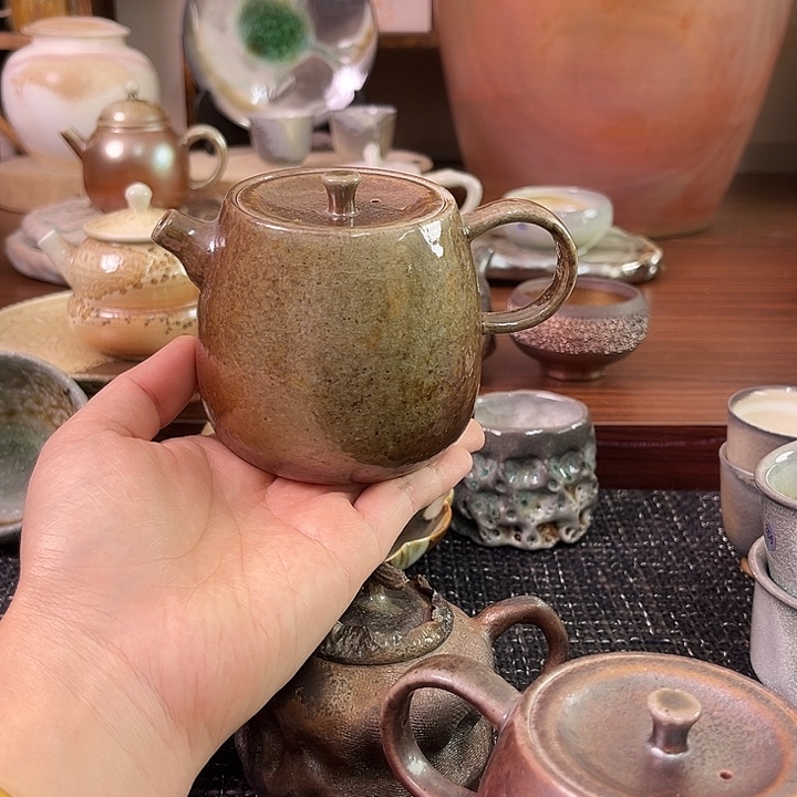柴烧龙窑精品柴烧壶