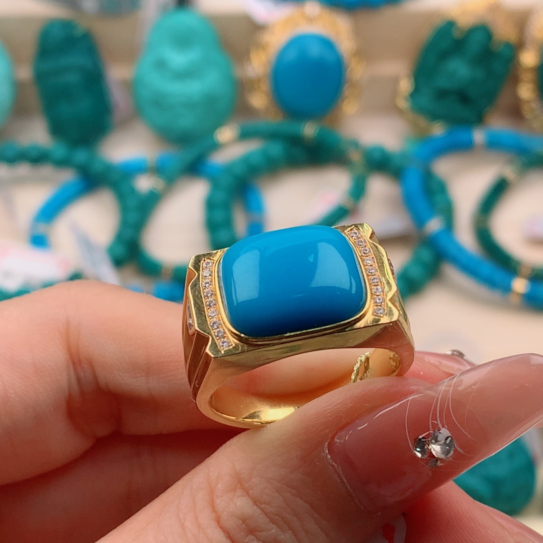 【闪购商品】绿松石配饰18K金镶嵌