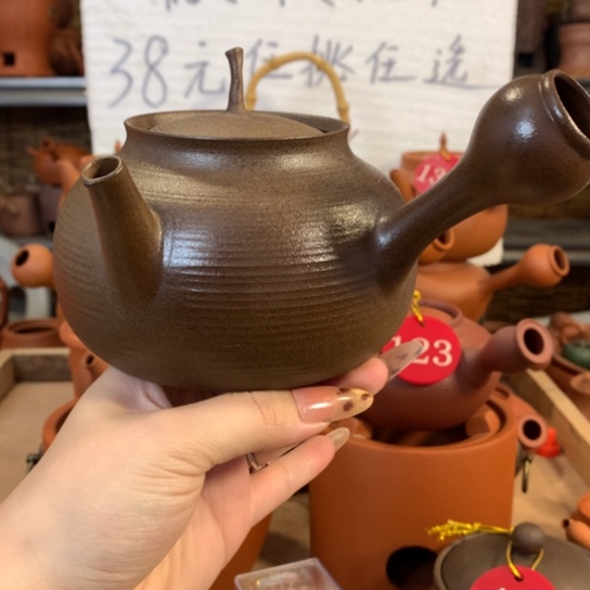 老岩泥老岩泥砂铫壶小窑柴烧600毫升左右全手工微瑕