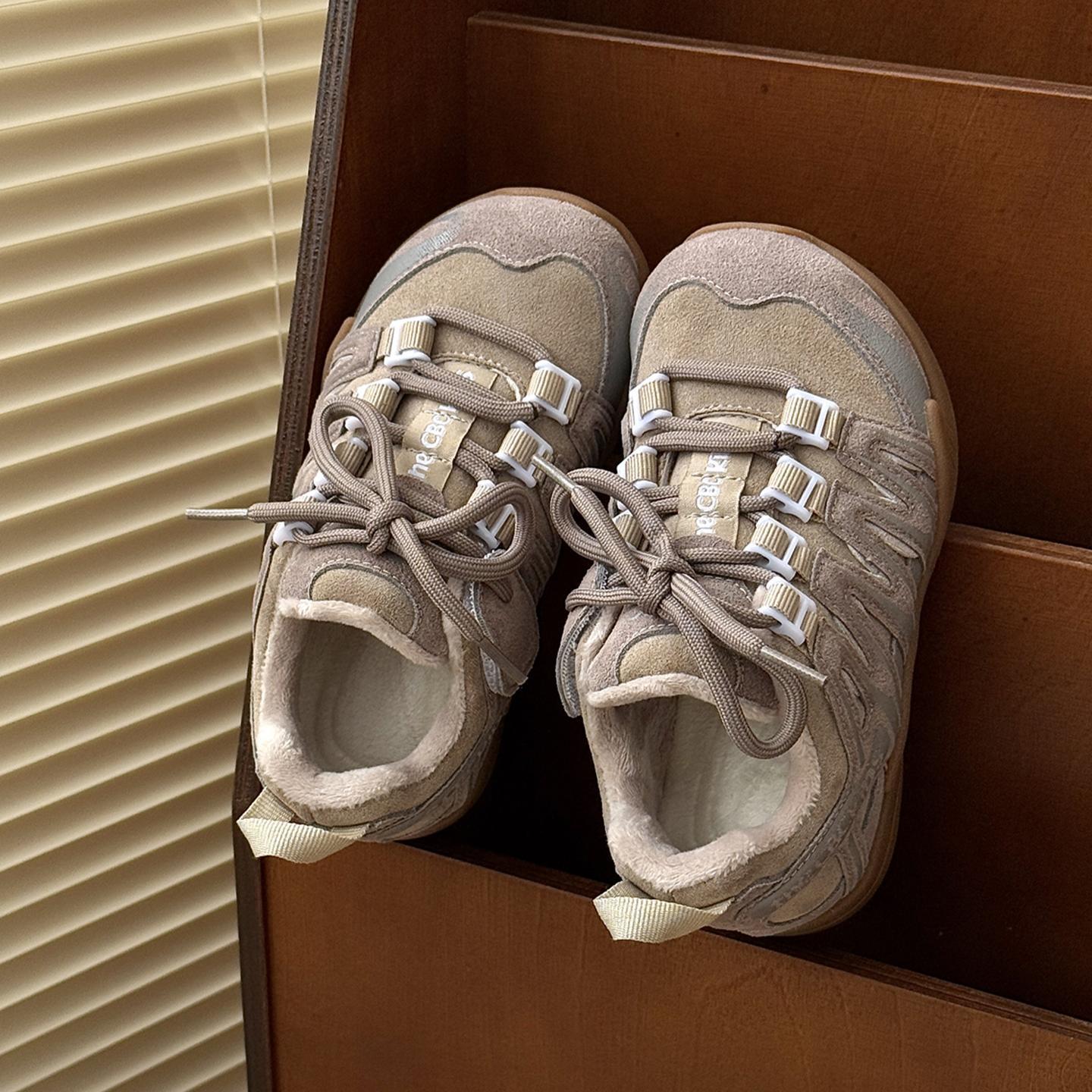 儿童德训鞋2025冬季新款男童爆款加绒软底韩版休闲女童保暖运动鞋