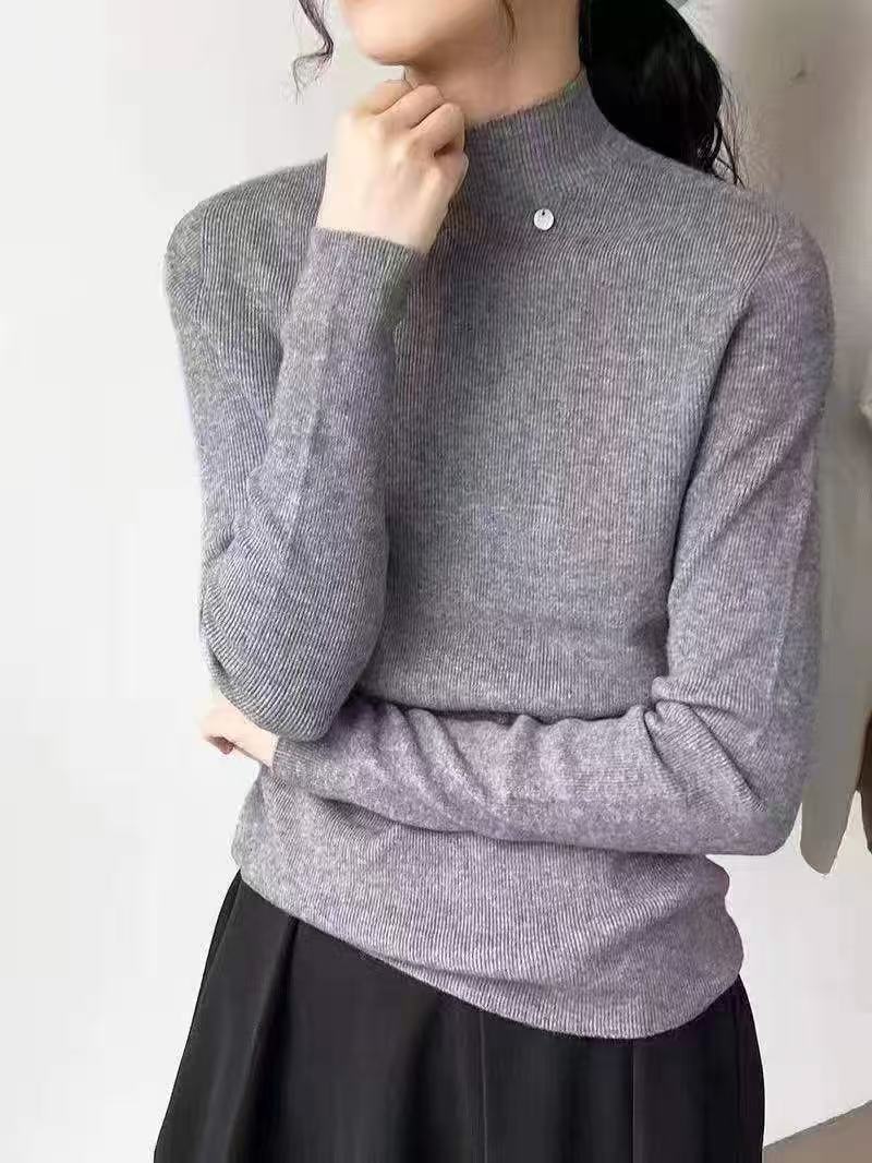 美丽家时尚舒适中领基础打底衫