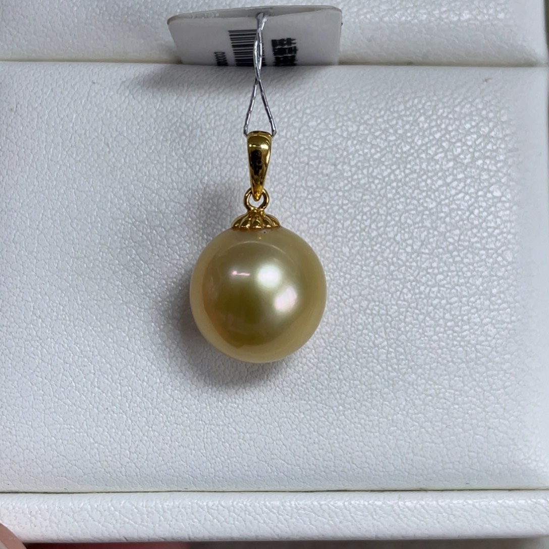 吊坠(不含链)海水珍珠18K金镶嵌12.0mm