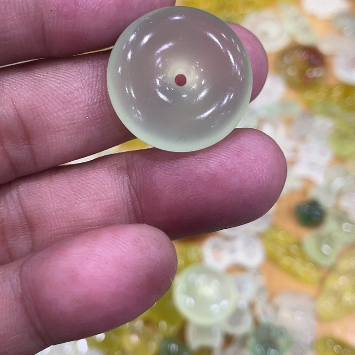 蛇纹石玉合金颈饰