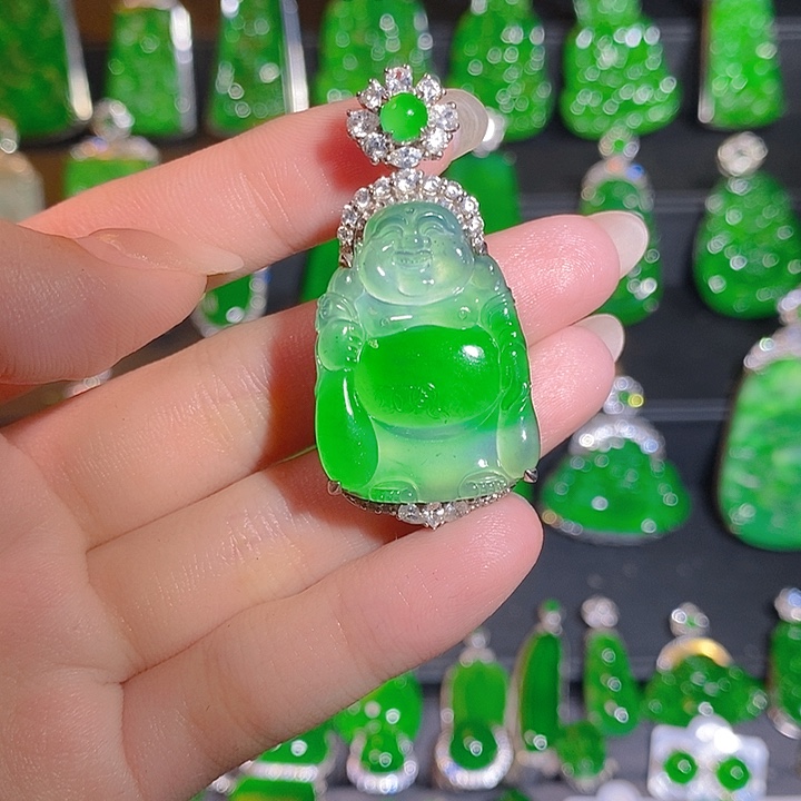 翡翠银S925镶嵌颈饰