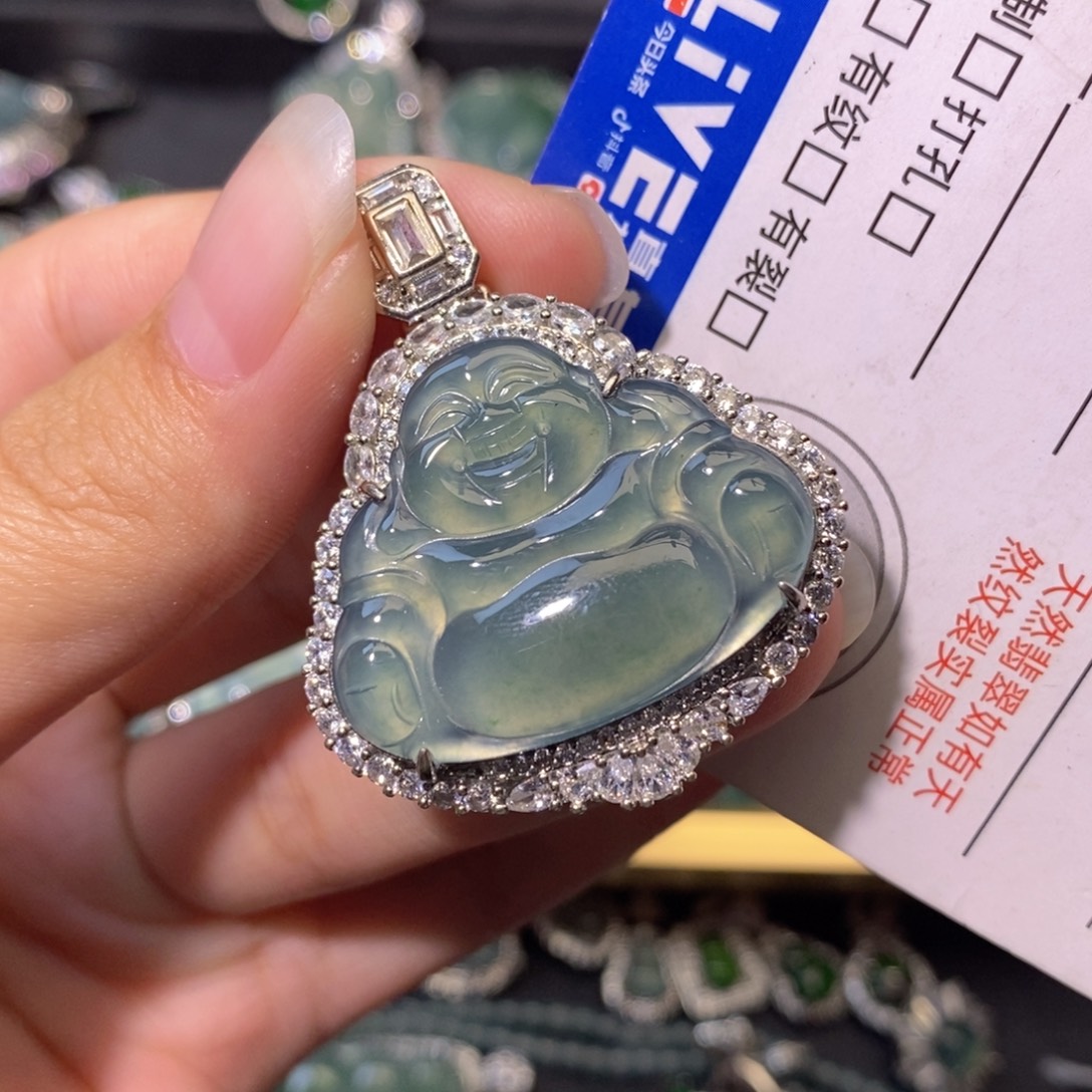 翡翠未镶嵌颈饰天然