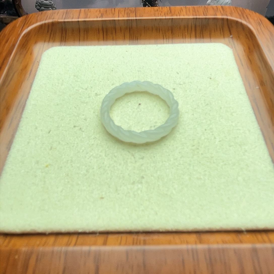 和田玉颈饰未镶嵌白麻花17号