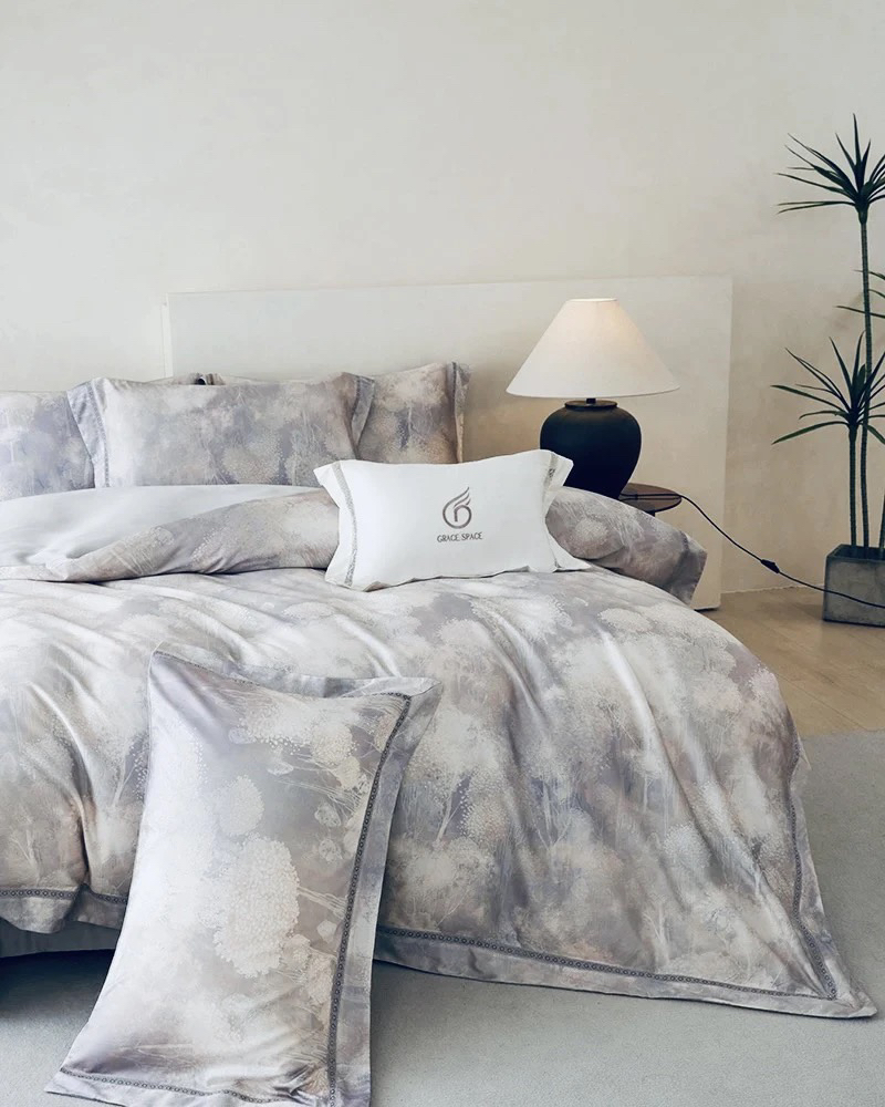 外贸大福利～超细氮莱赛尔天丝床盖版四件套标准200*230微瑕～L576