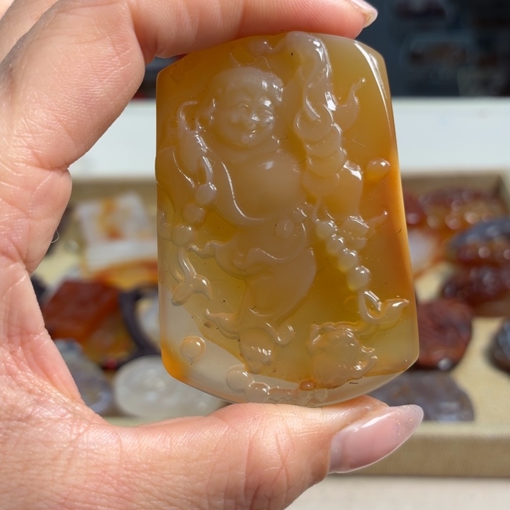 玛瑙/玉髓未镶嵌吊坠(不含链)