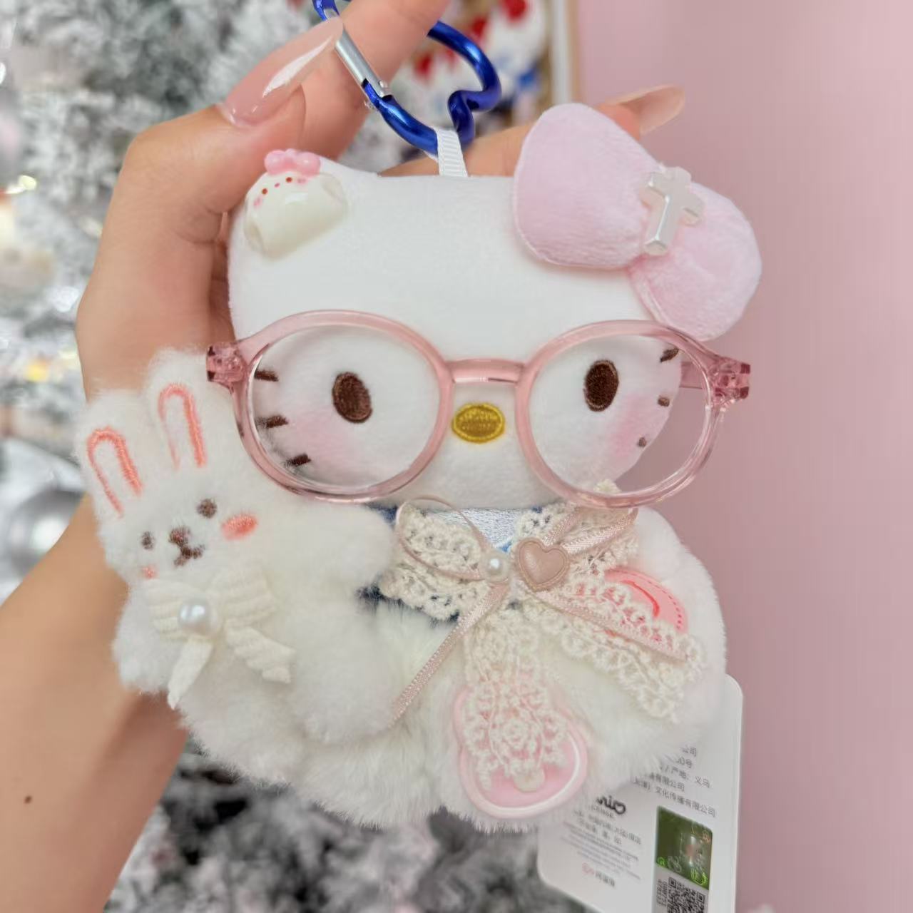 【新款】正版HelloKitty甜心小兔kt包挂可爱风手工diy钥匙扣礼物