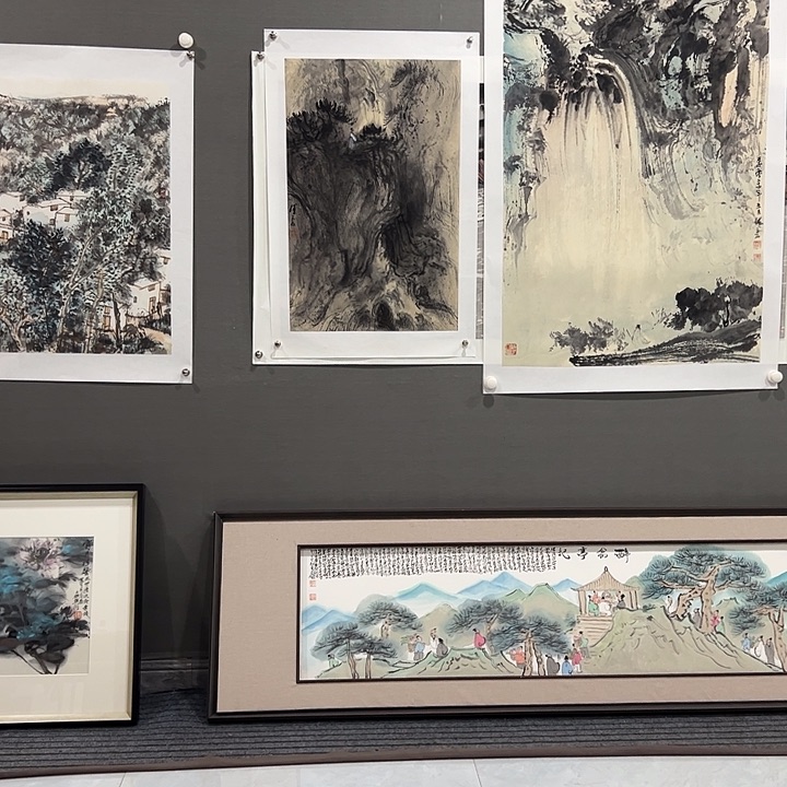 国画坎****龙傅云石老师山水画作品