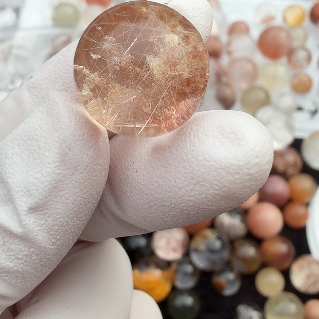 w***姨水晶未镶嵌珠宝半成品穿发15.7mm定制不退换