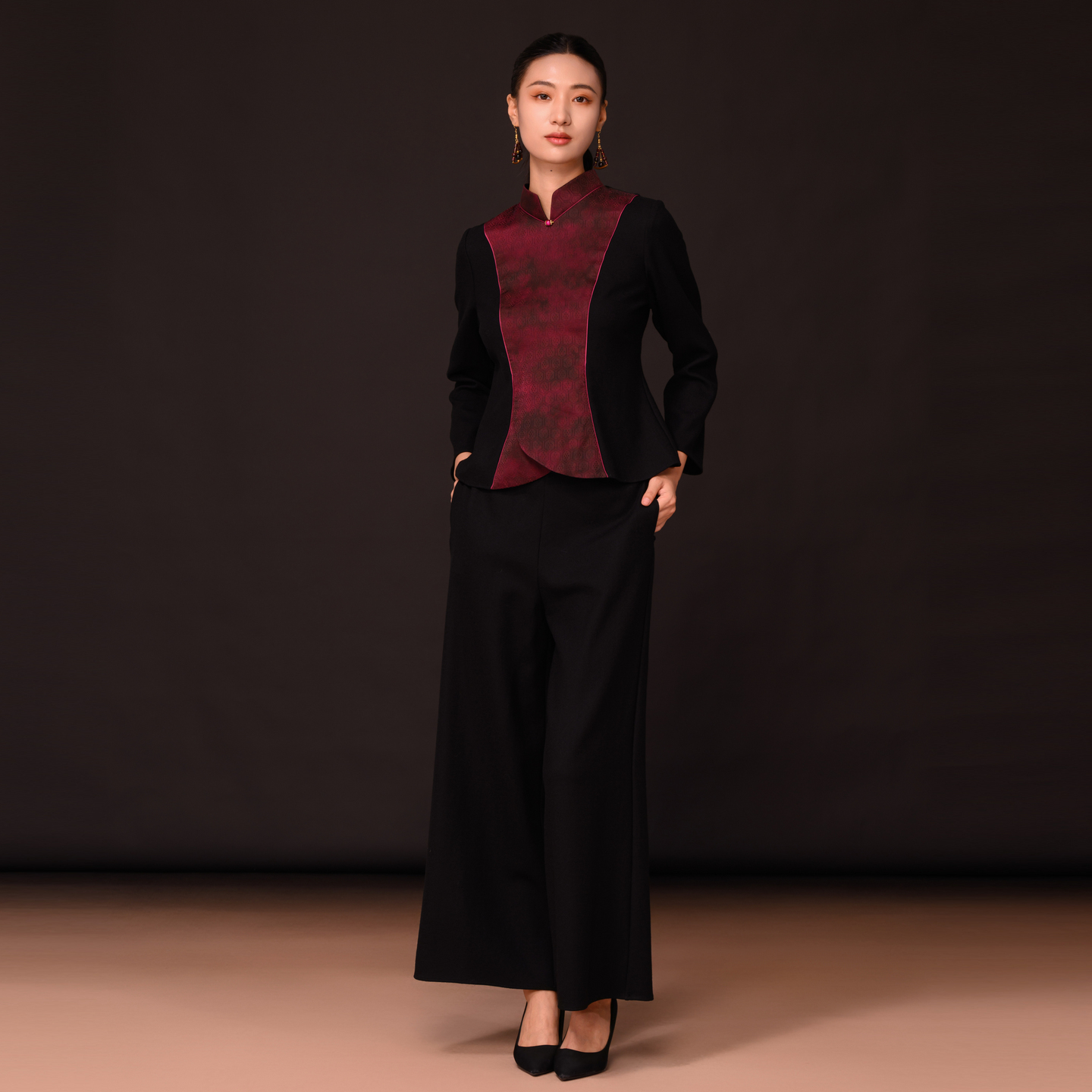 新中式国风新款气质玫瑰星夜上衣954217507