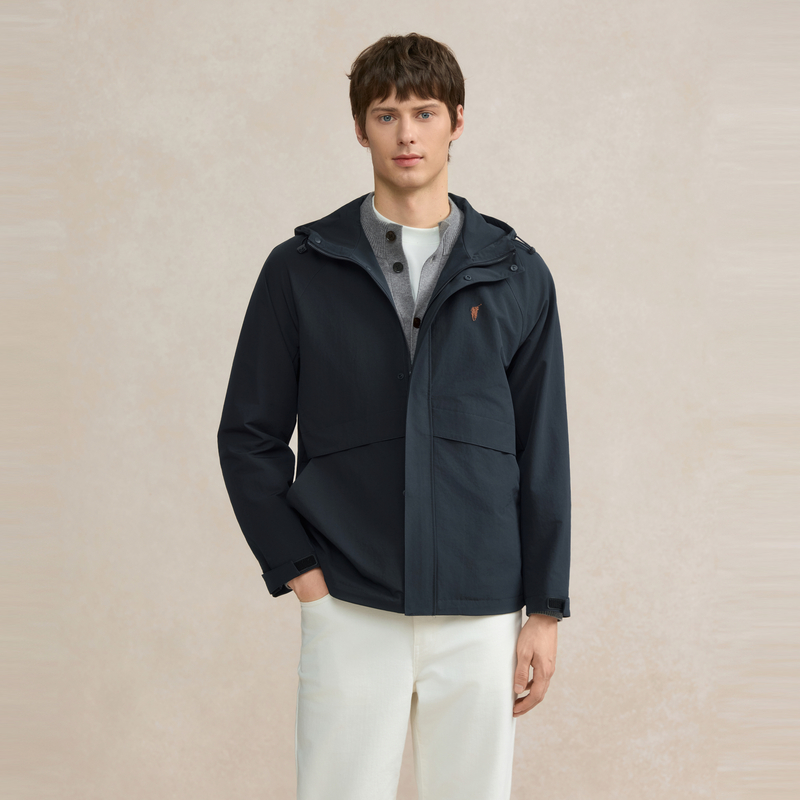 POLOWALK男装2025秋季新品男式户外休闲连帽夹克W53130021