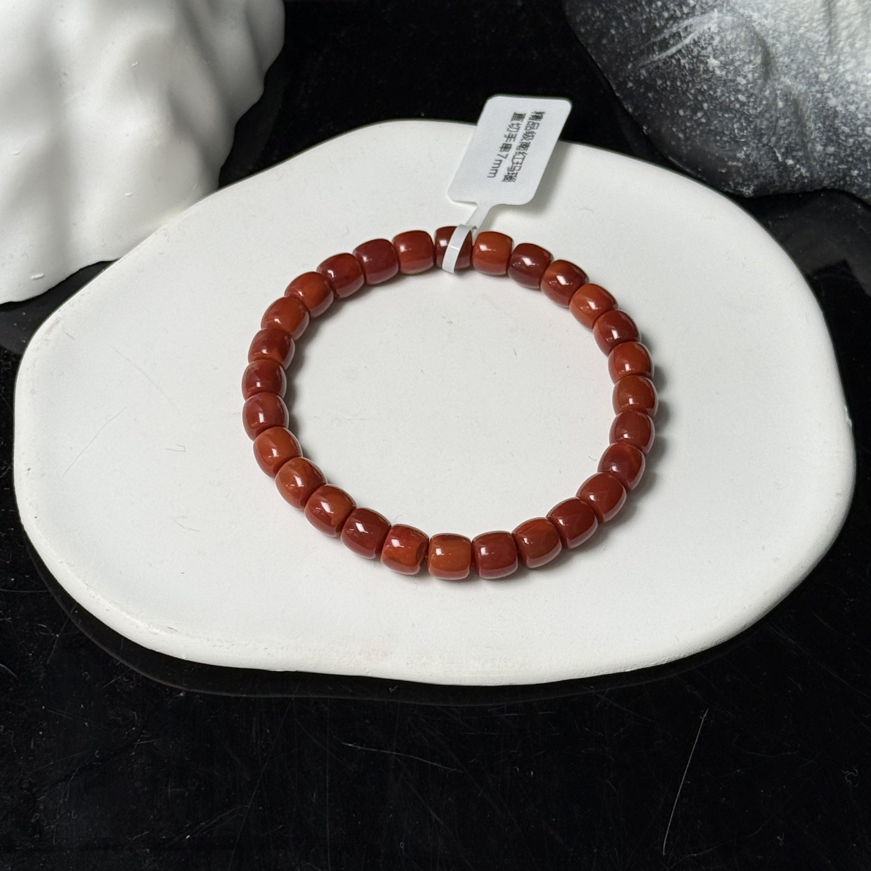 精品级南红玛瑙直切手串7mm