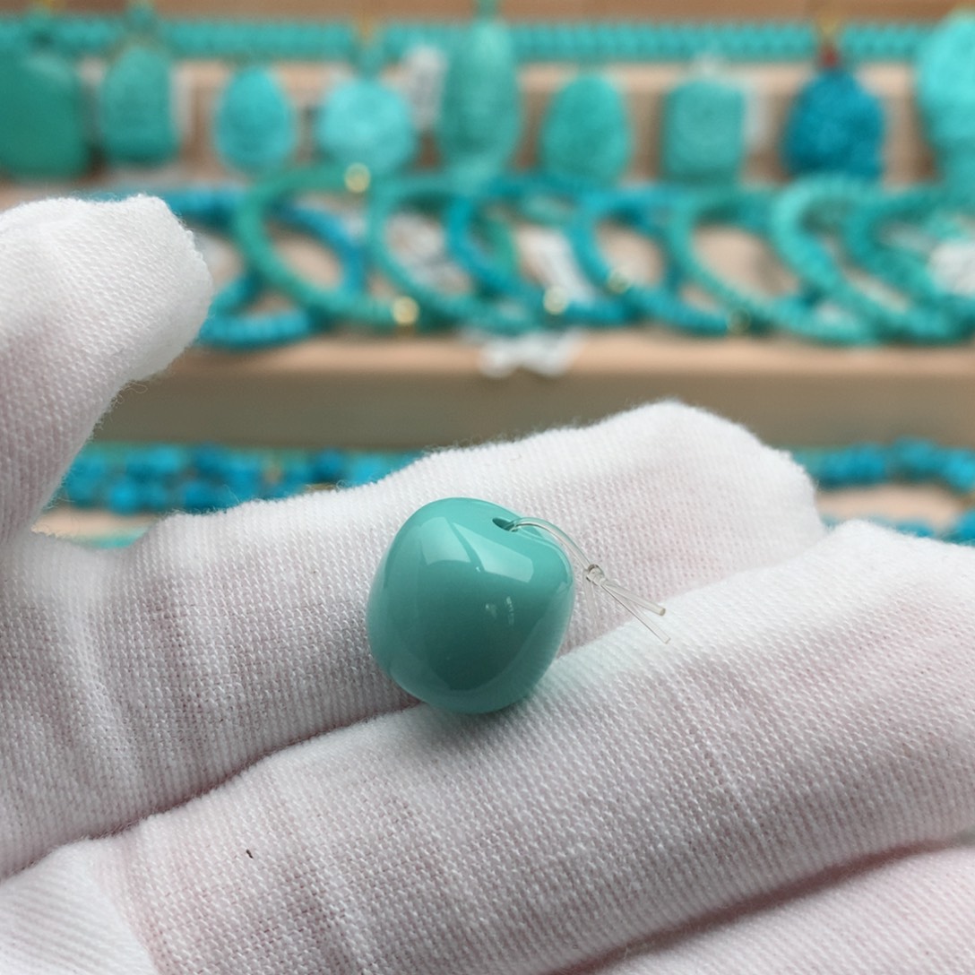 绿松石未镶嵌珠宝奇石12.5mm