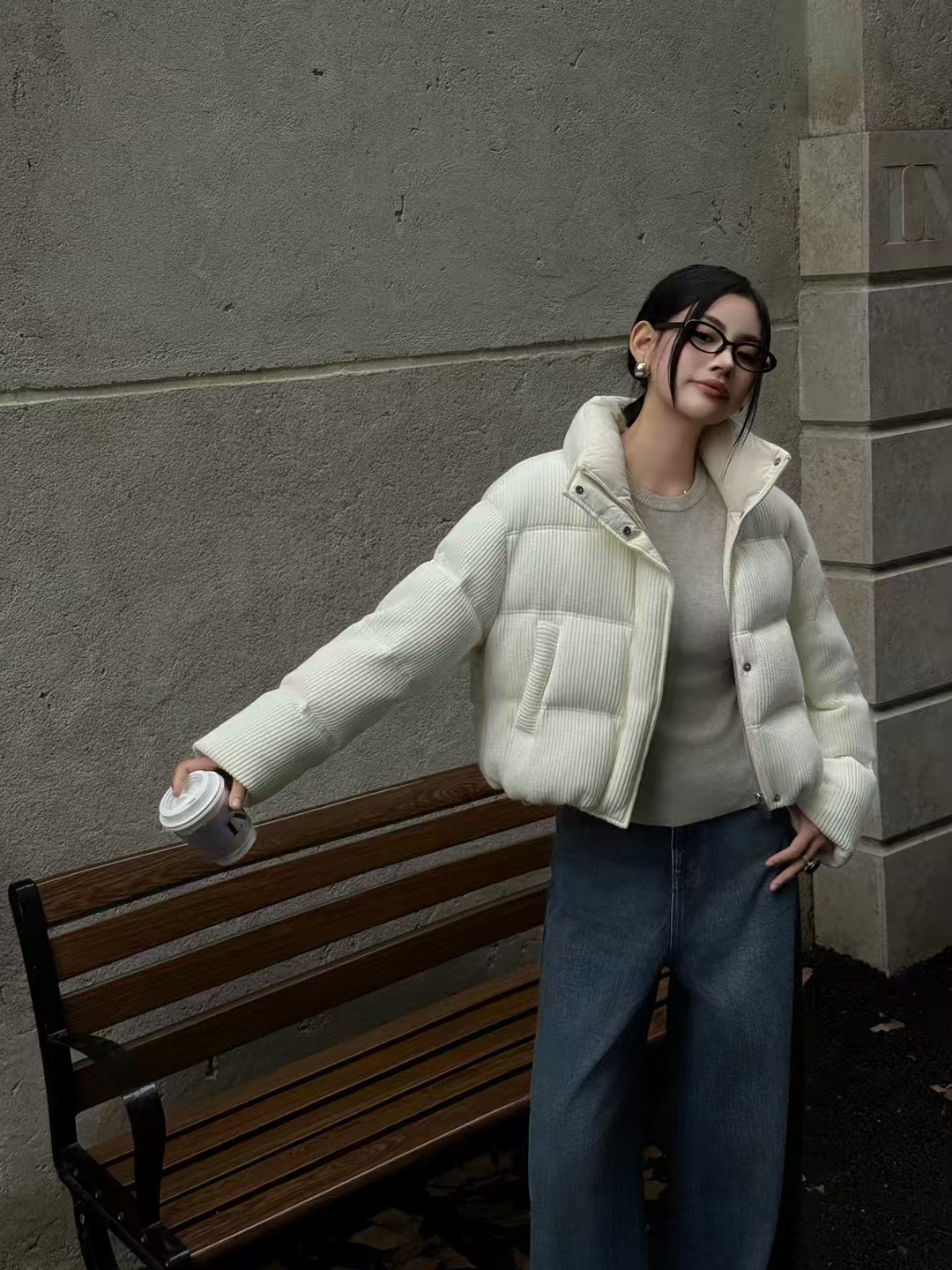 1229-01 女士潮流休闲女装百搭羽绒服  JMS 111