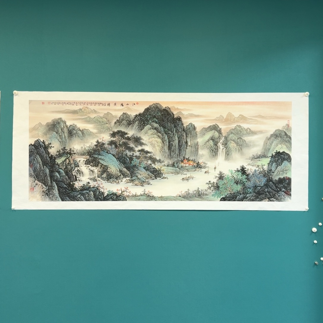 国画夜***店资春成小六尺山水