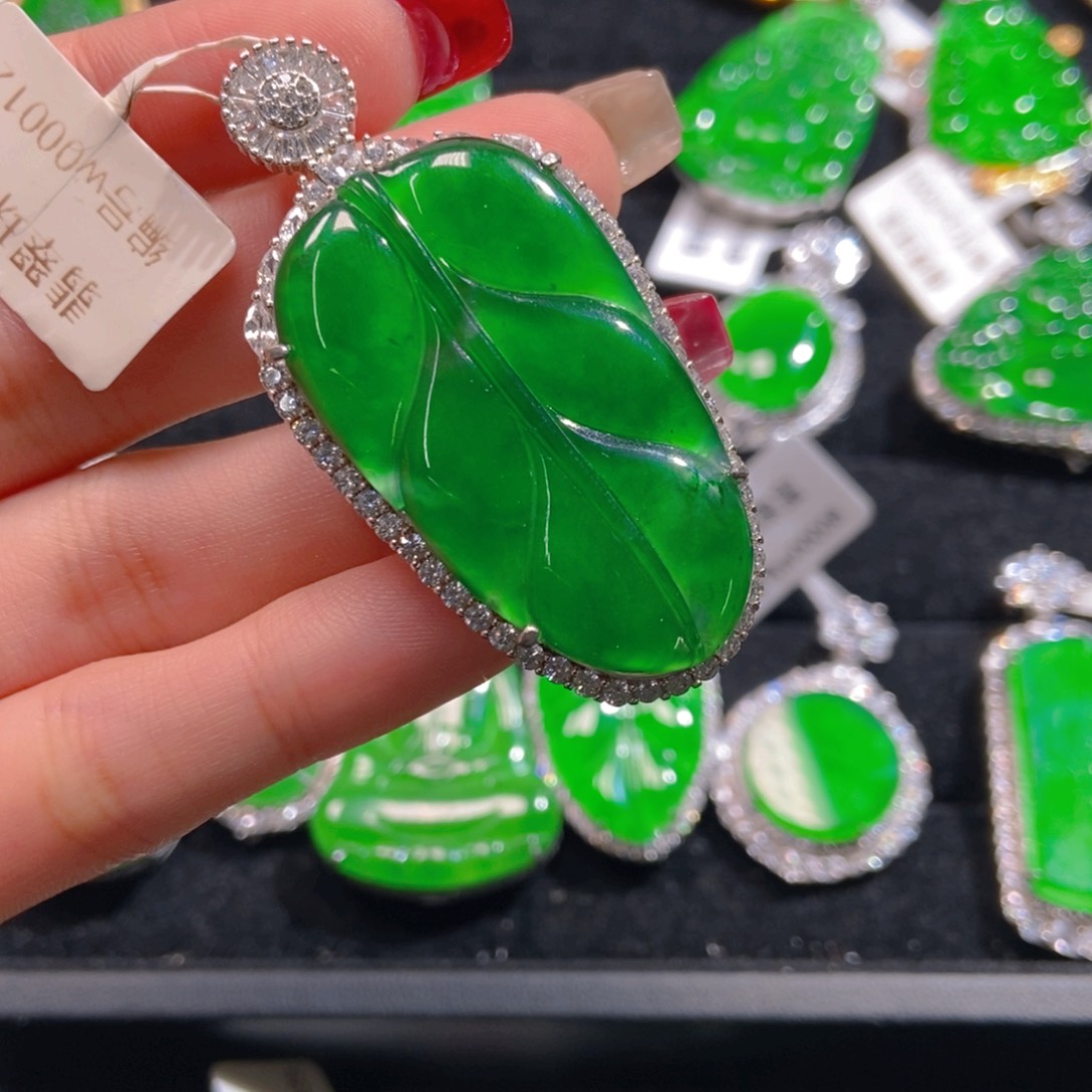 翡翠吊坠(不含链)银S925镶嵌