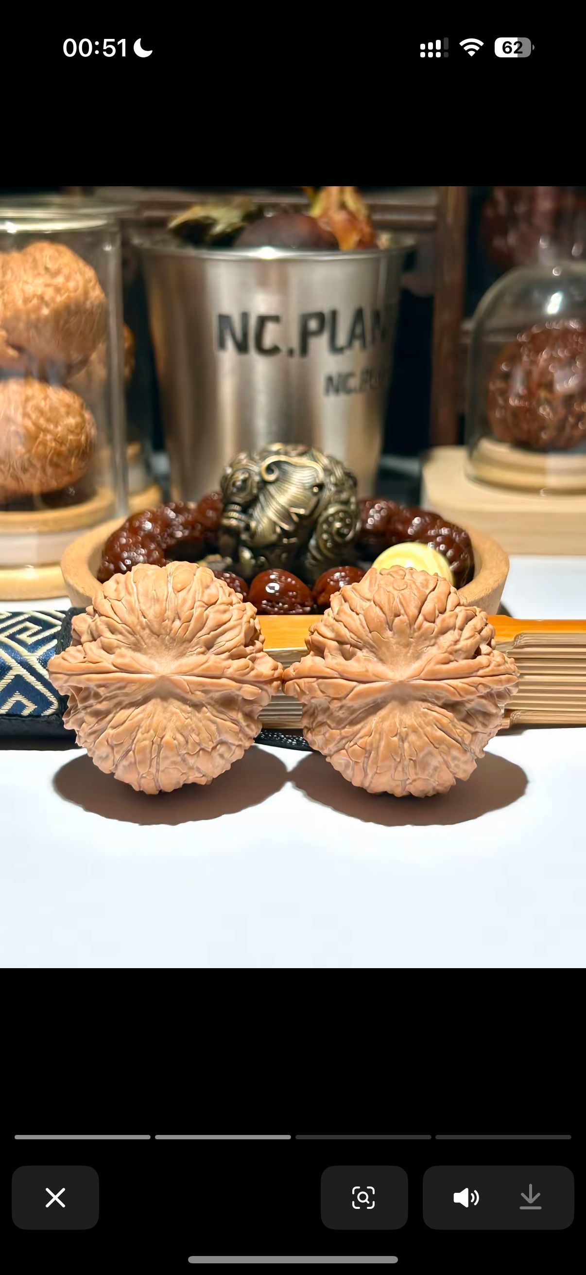 逐鹿老树南疆石狮子头精品原色文玩核桃盘玩收藏佳选