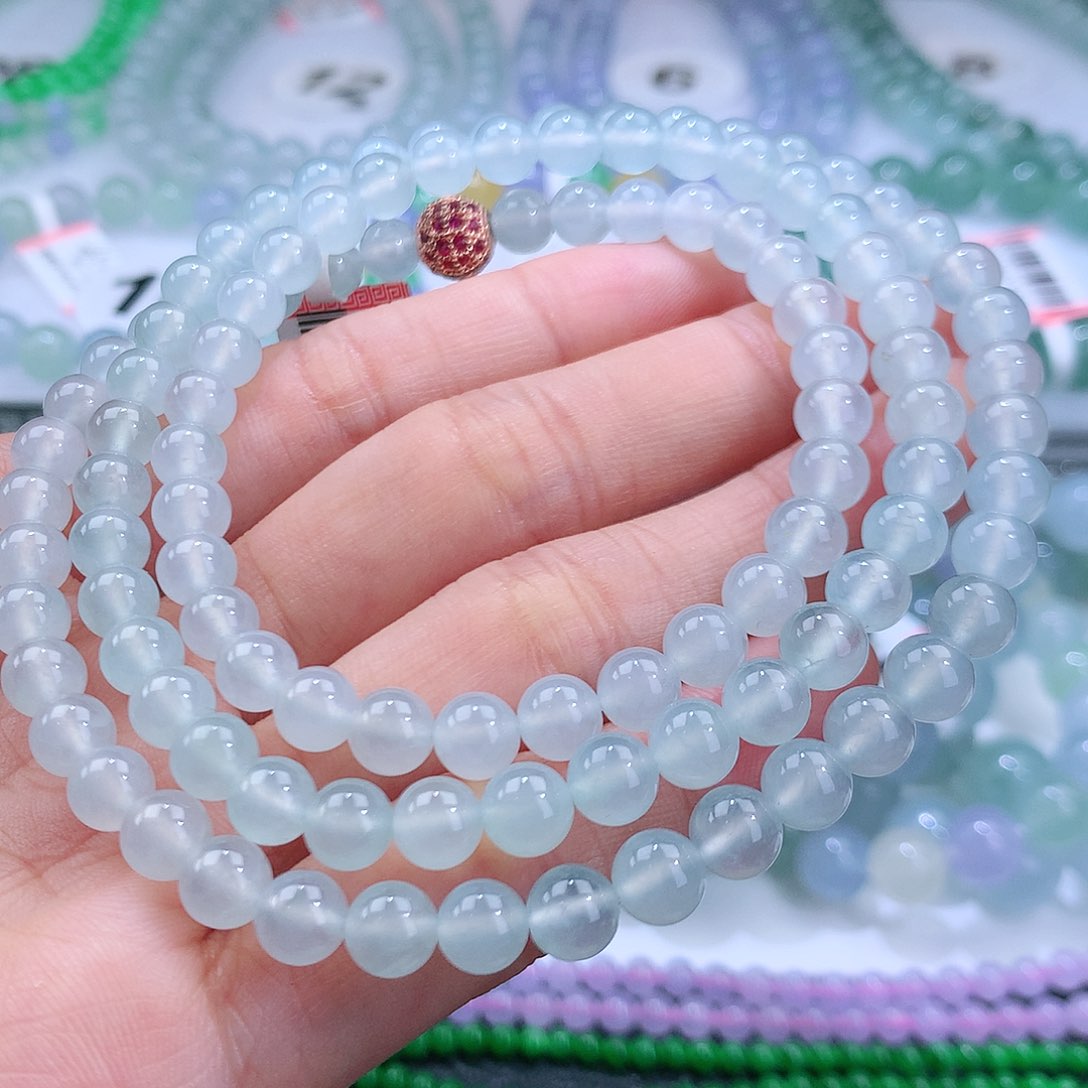 翡翠手链未镶嵌卡6.5