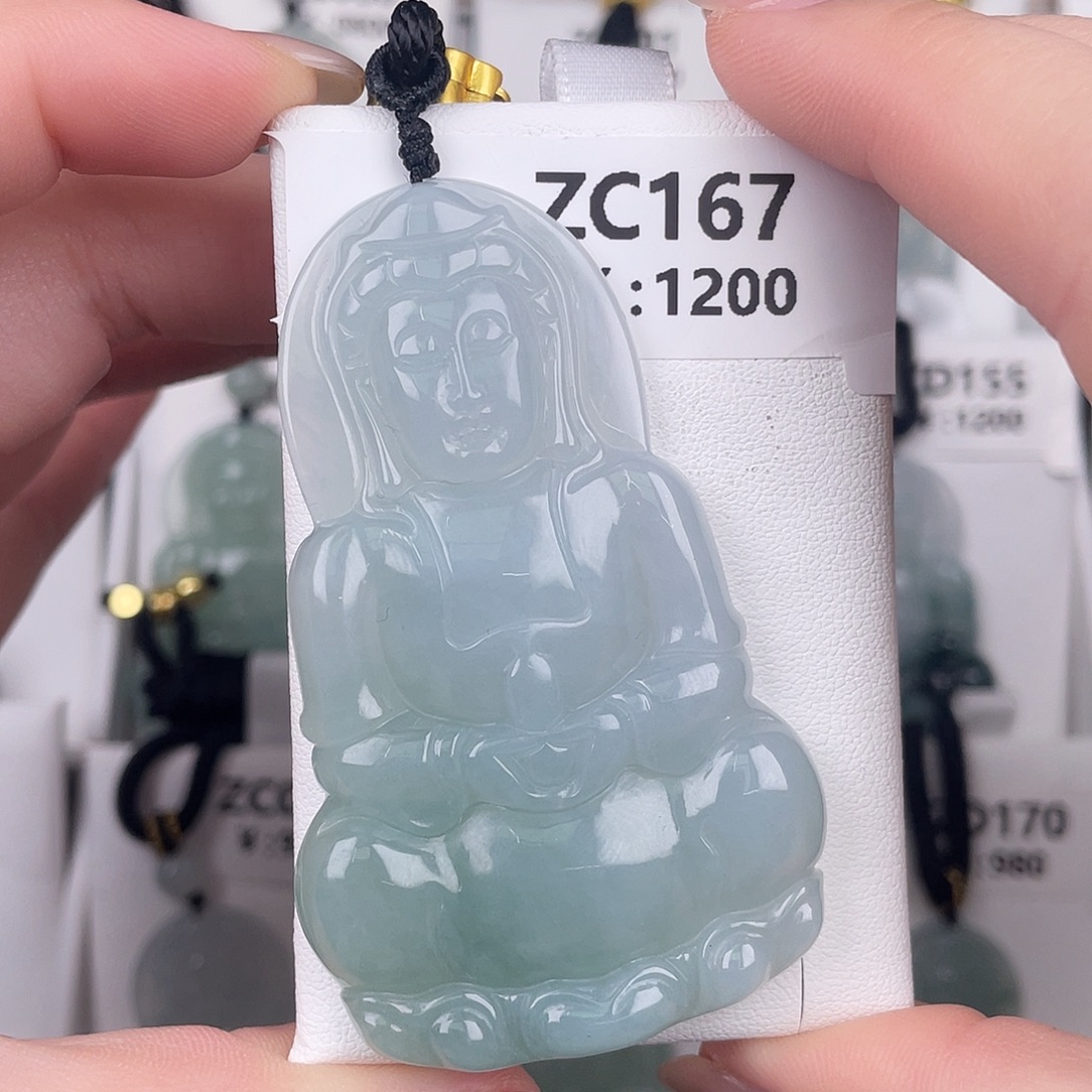 翡翠未镶嵌颈饰zc167