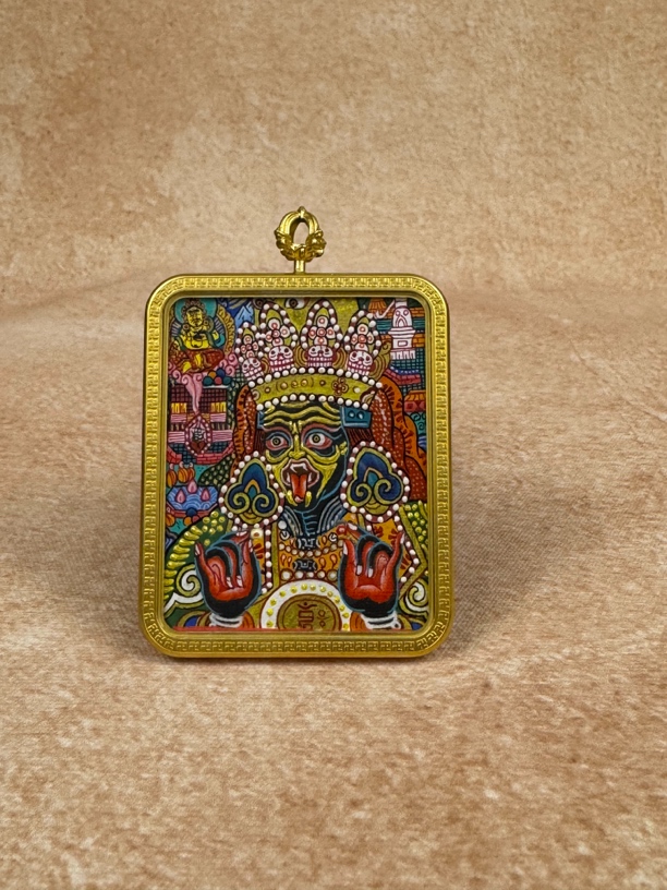 高卡纯手绘4×5尺寸扎基拉姆侧身像唐卡