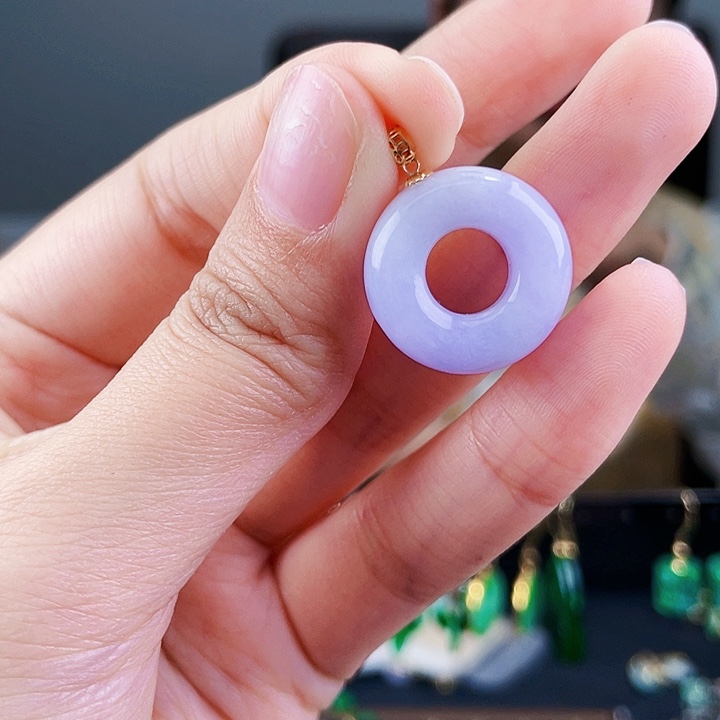 翡翠颈饰18K金镶嵌饰品