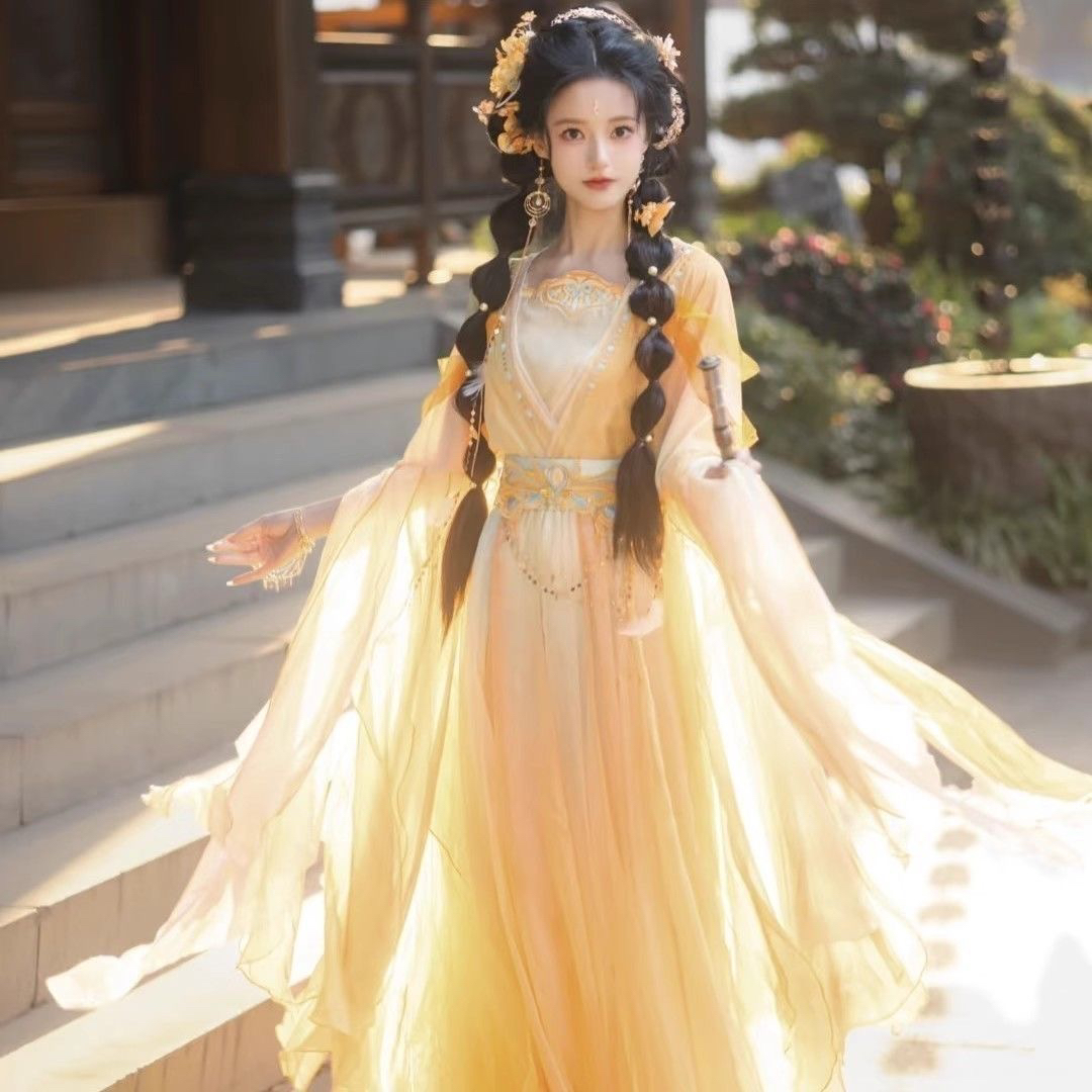 春雾颂(金翎纱)仙侠风汉服女宋制齐腰新款套夏款仙气飘逸