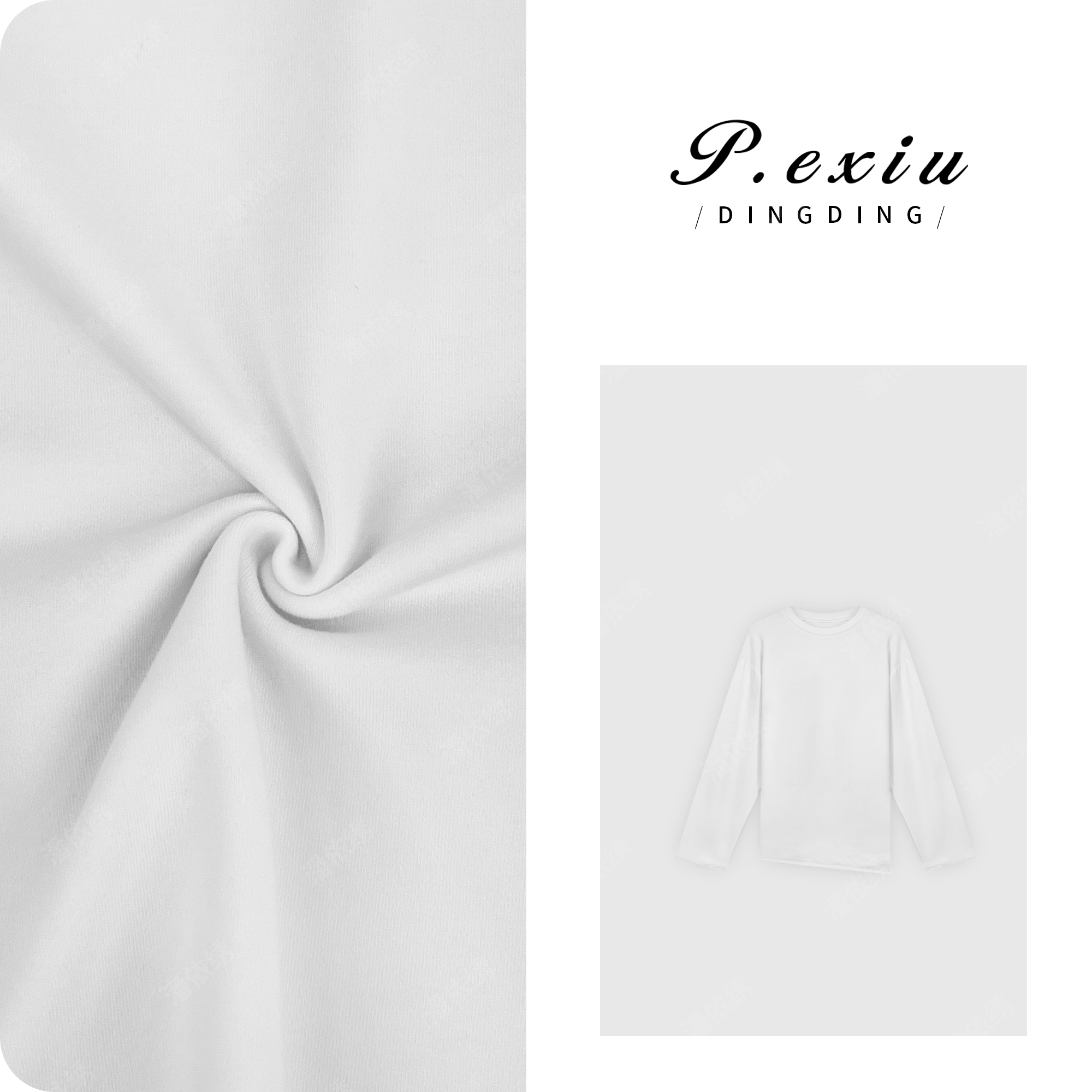 【基础百搭】长绒棉纯色简约侧开叉长袖T恤 W-62580