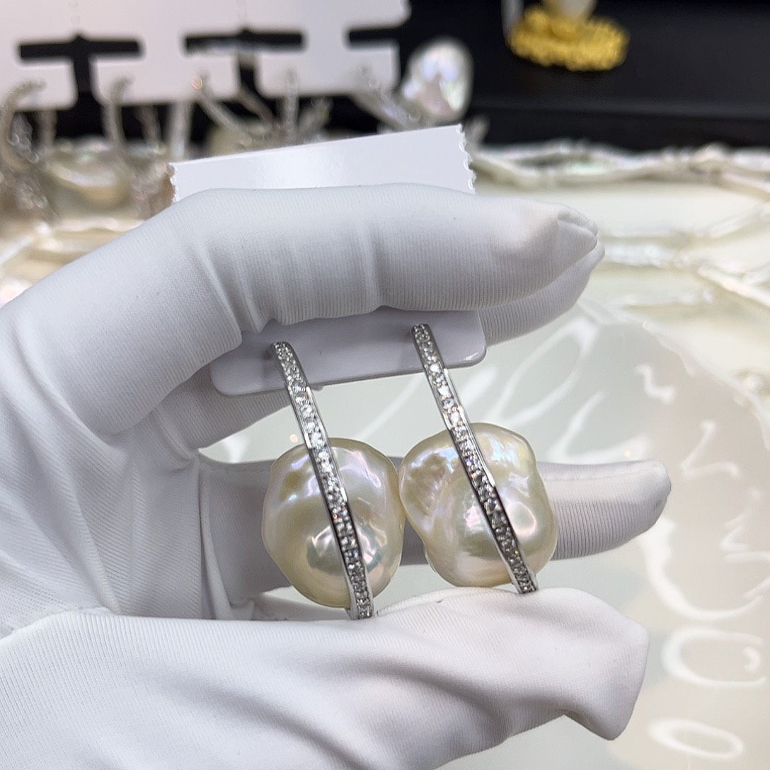 耳饰淡水珍珠合金