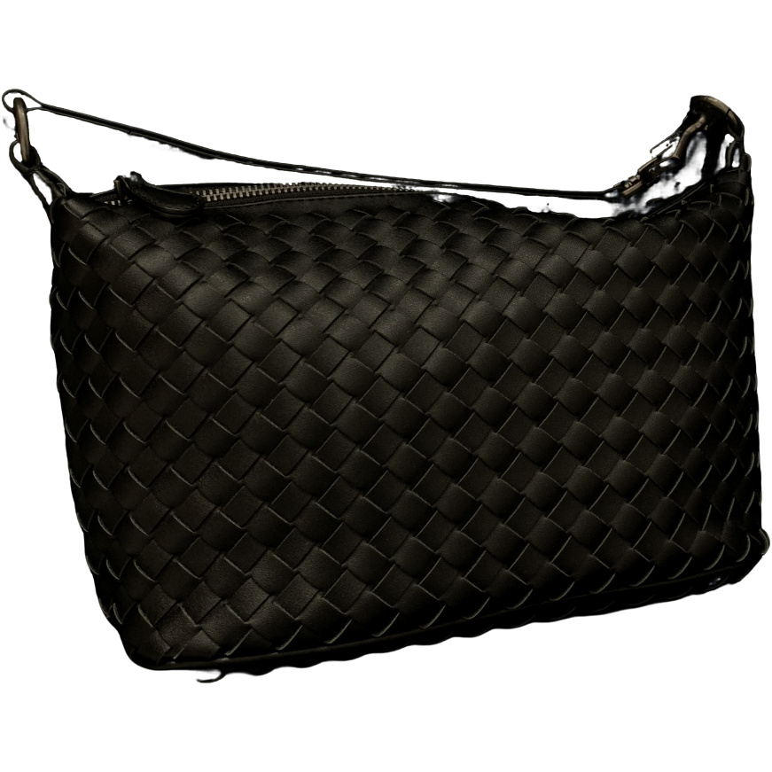 COCO 新款高端定制时尚女包 编织枕头 黑灰色 80172