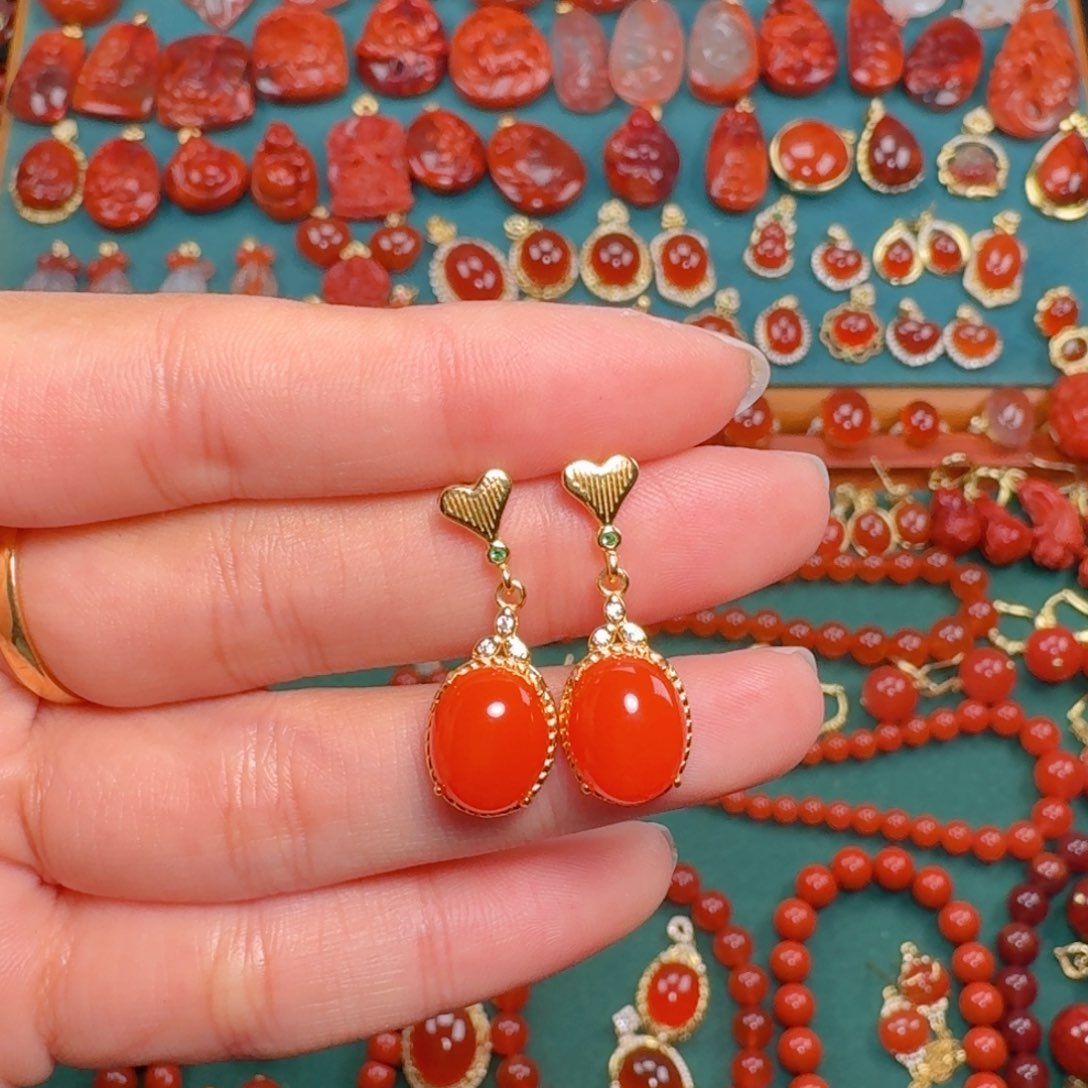 南红玛瑙南红银S925镶嵌