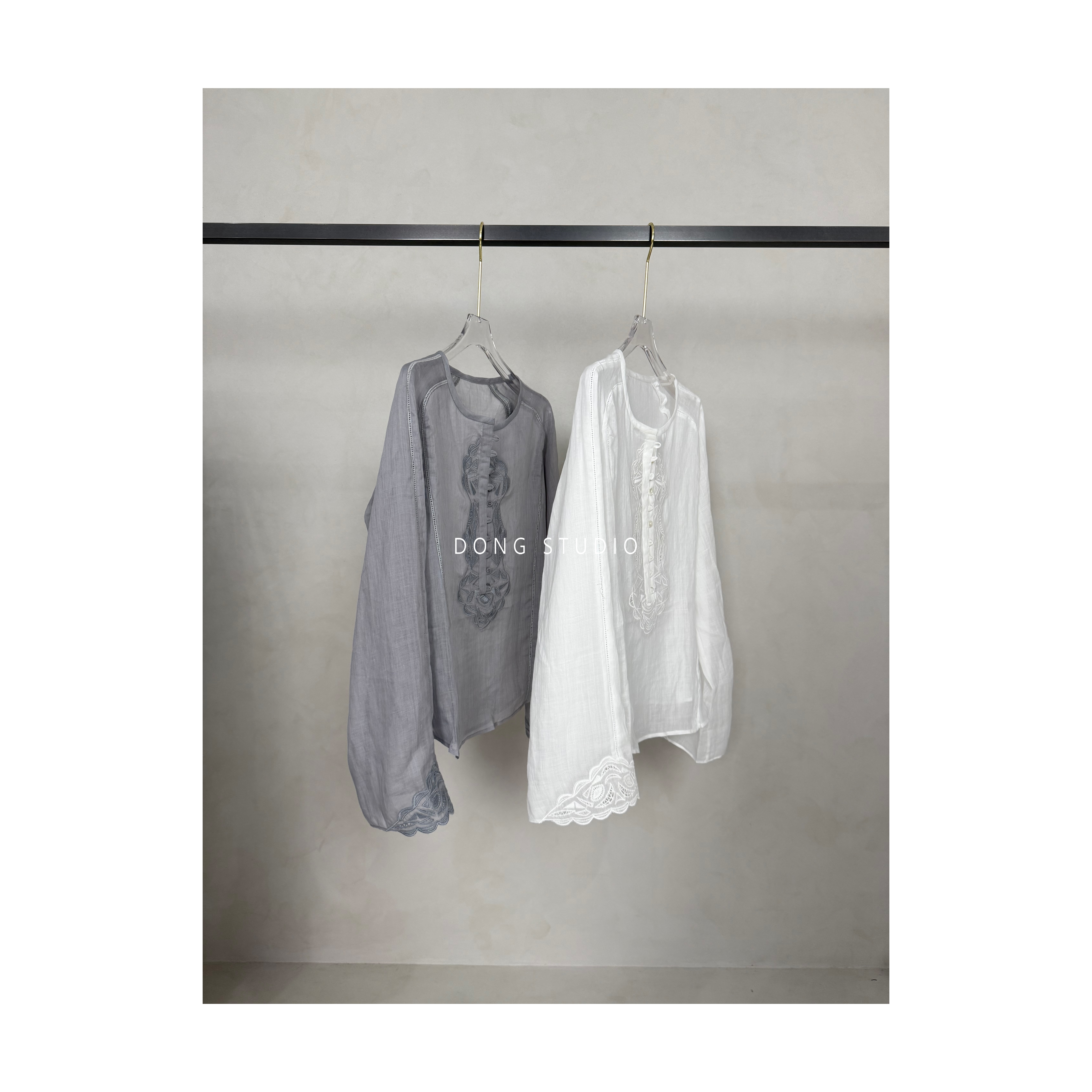 硬货捡漏价*高定刺绣呼吸感苎麻T恤I6404