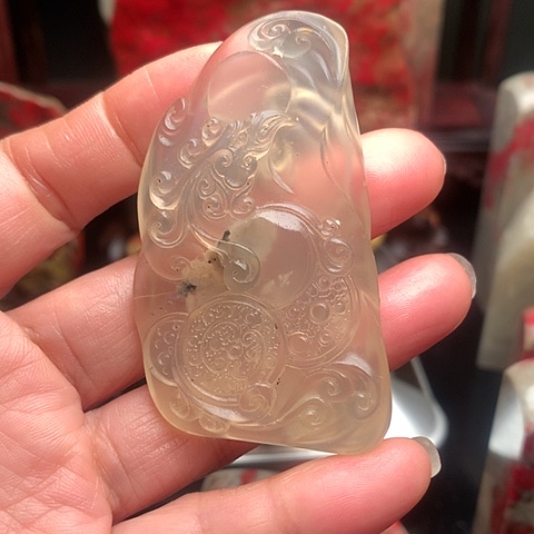 昌化石昌化冻底挂件