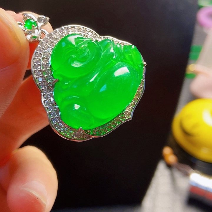 翡翠银S925镶嵌颈饰