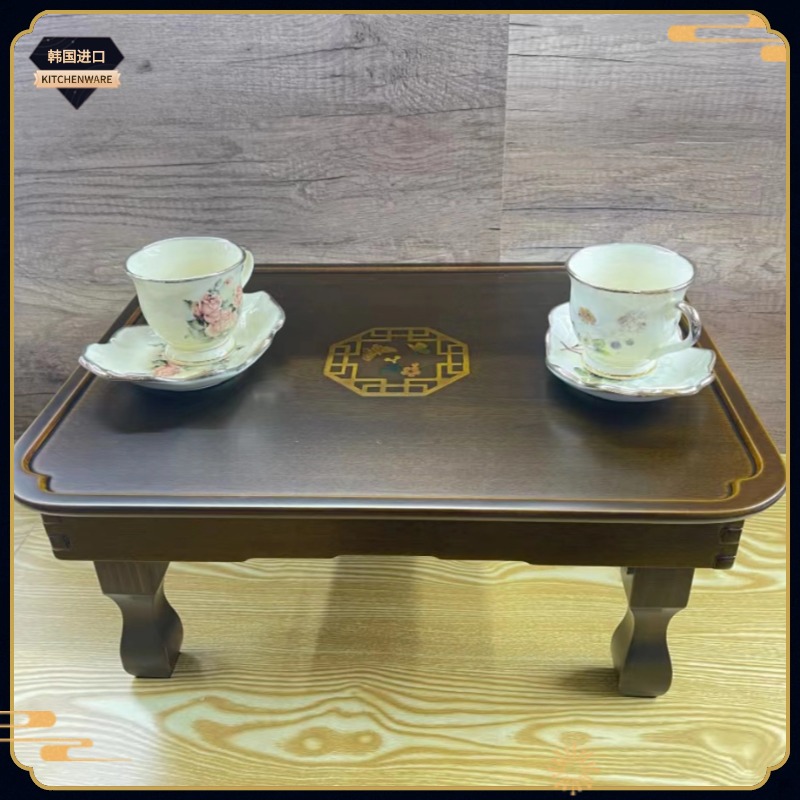 韩国原装进口家用折叠飘窗韩式桌子折叠 -饭桌 榻榻米饭桌餐桌