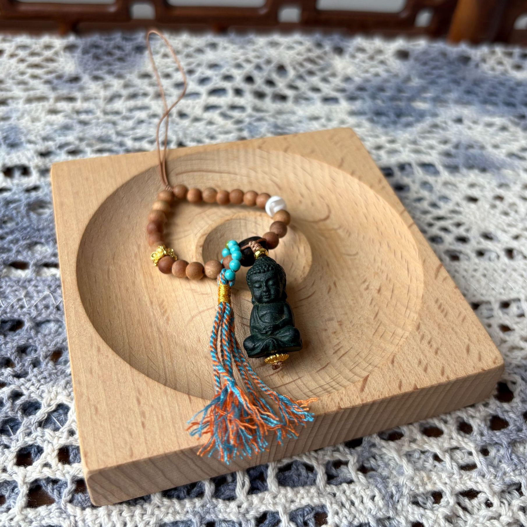 普陀山 妙香佛缘·合香珠小佛手机链