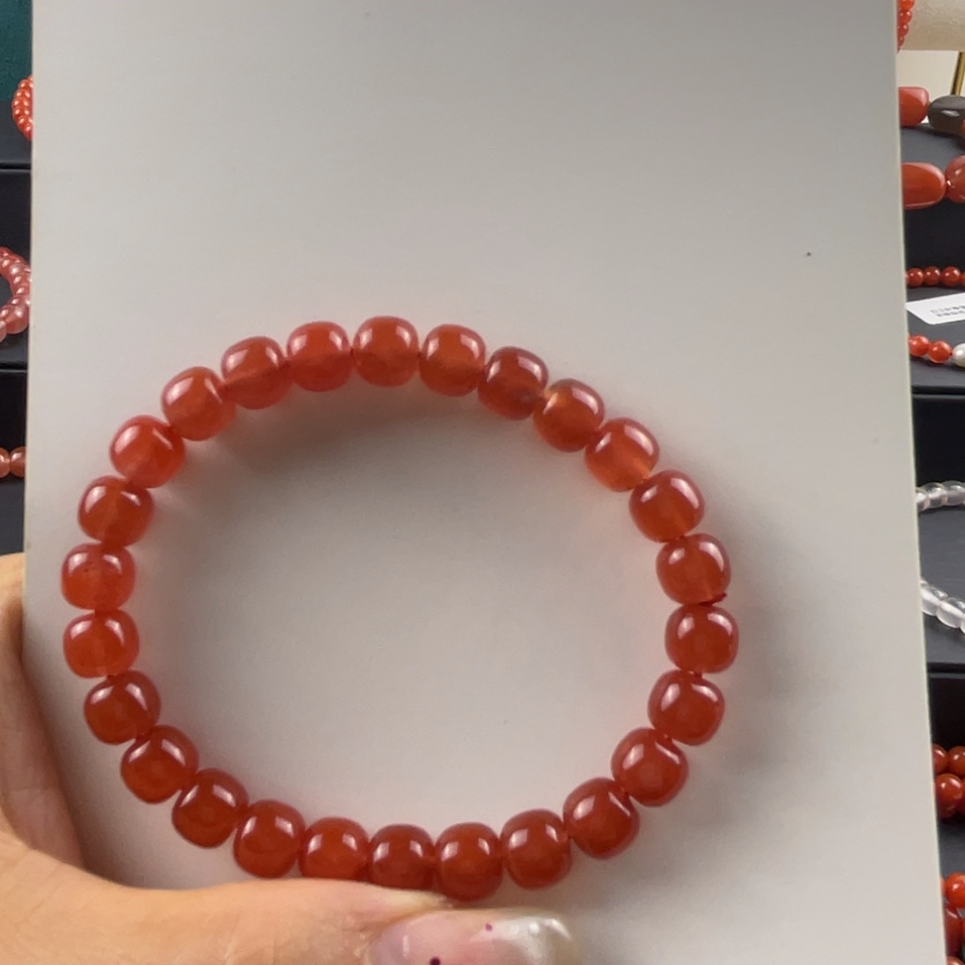 南红玛瑙冰红8十未镶嵌