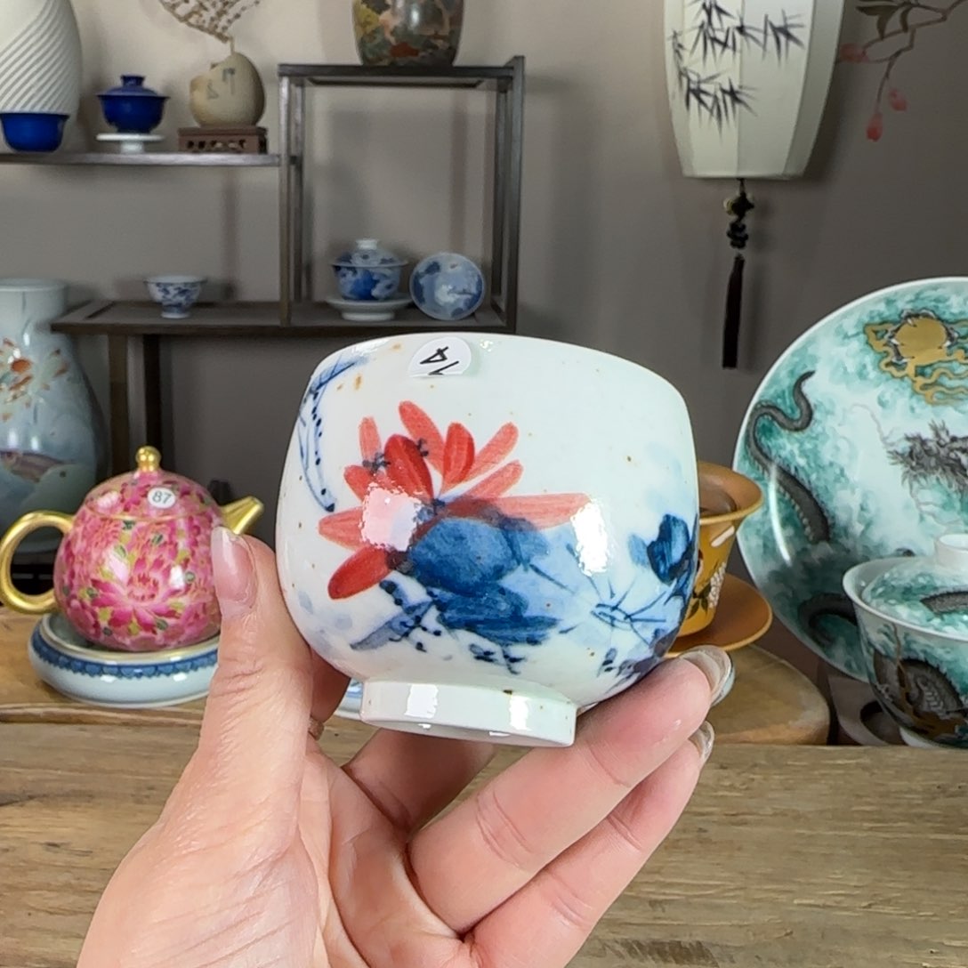 杯景德镇陶瓷柴烧多人