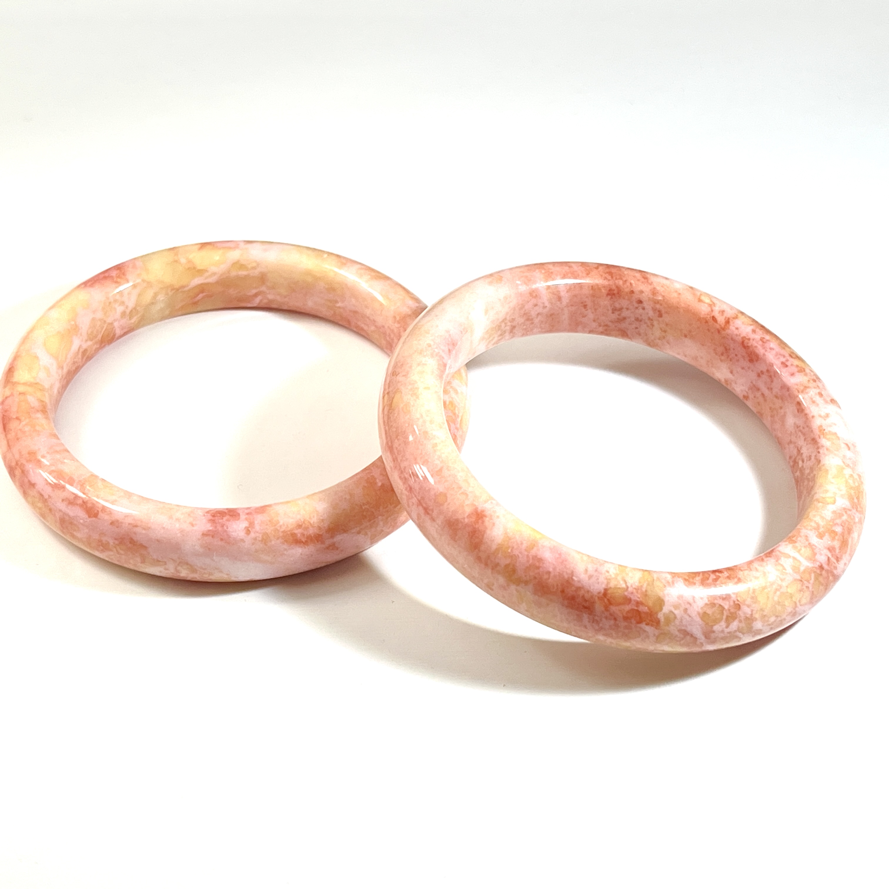 西柚粉蔷薇石手镯-多样性发一