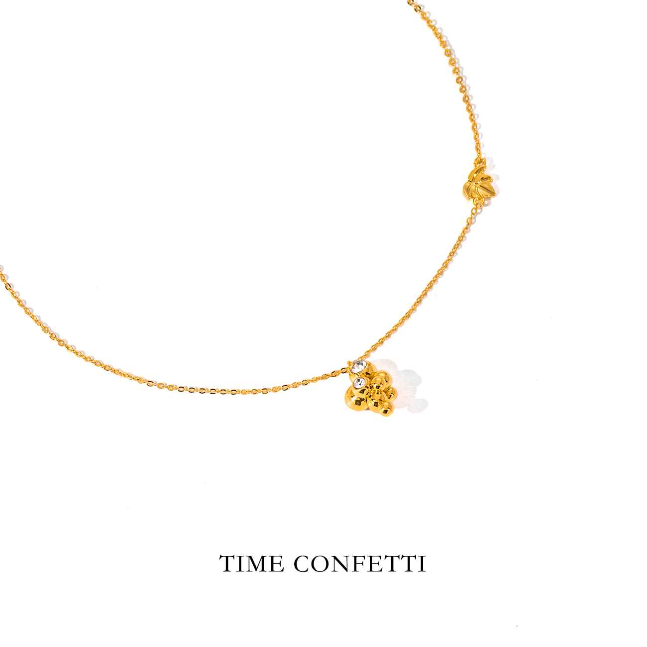 黄铜项链 镀K金【孙二娘】气质精致百搭通勤吊坠项链TC 10783